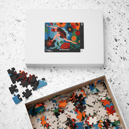 🌺✨ The Lady In The Fabulous Flowers Puzzle – Art Deco Floral Fantasy