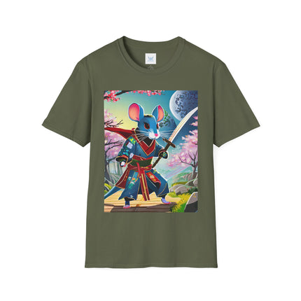 Cyber Samurai Rat Softstyle T-Shirt