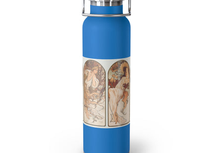 The Seasons by Alphonse Maria Mucha Copper Vacuum Insulated Bottle, 22oz