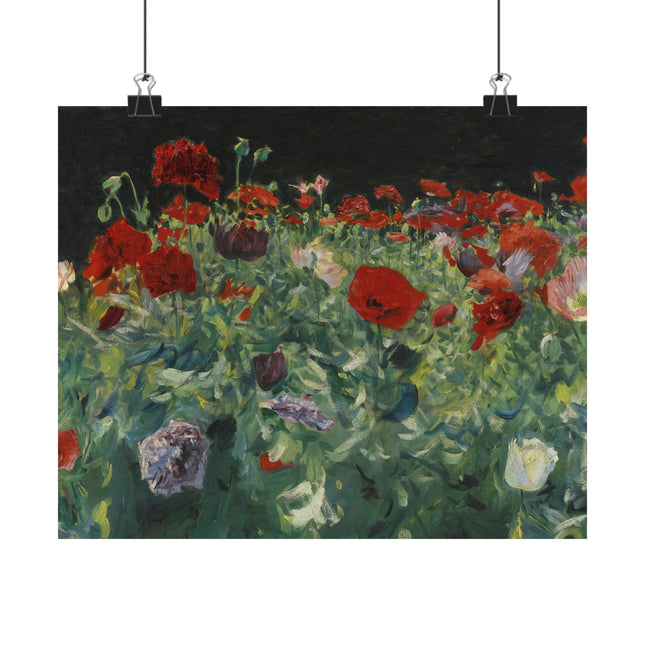 Poppies (A Study of Poppies for Carnation, Lily, Lily, Rose) by John Singer Sargent Matte Horizontal Posters