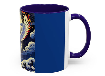Majestic White Crane Colorful Mugs (11oz, 15oz)