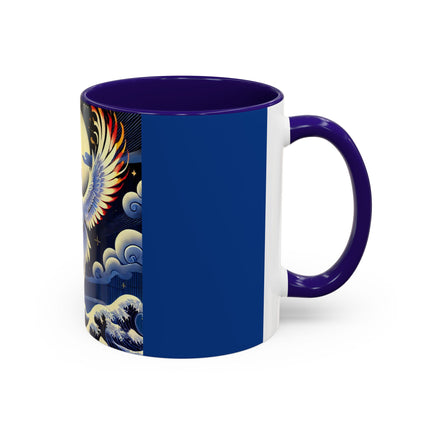 Majestic White Crane Colorful Mugs (11oz, 15oz)