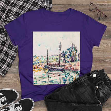 Concarneau by Paul Signac Women's Midweight Cotton Tee