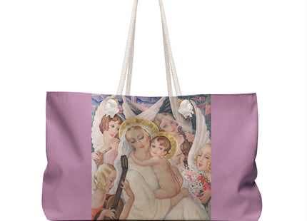 Madonna with Child surrounded by musical angels by Gerda Wegener Weekender Bag