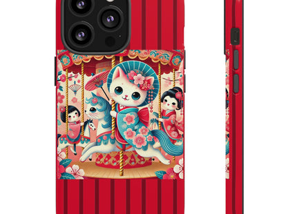 Geisha Kitten's Enchanted Carousel Phone Cases