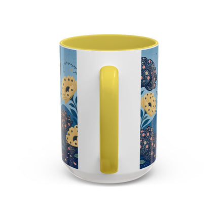 🌼🦋 The Enchanted Butterfly Garden Promenade Colorful Mug – Art Deco Floral Whimsy