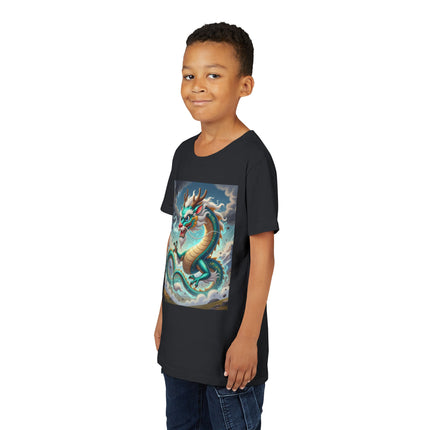 Tibetan Dragon in Battle Youth Short Sleeve Tee