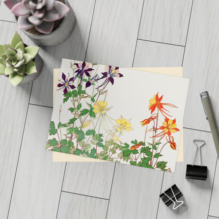 Aquilegia Flower by Tanigami Kônan Postcards (envelopes included) - Bundles of 10, 30, 50 Pieces