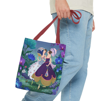 🌸☂️ The Ladies Of The Garden Promenade Tote Bag – Art Deco Floral Elegance