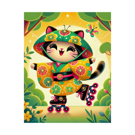 🛼✨ Firefly Dance on Wheels Matte Vertical Poster – Joyful Motion & Summer Magic