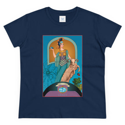 March & Aquamarine (Gem Series) by Sofia Chiostri Women's Midweight Cotton Tee