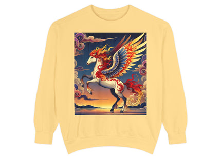 Flame-Winged Horse at Sunset Sweatshirt