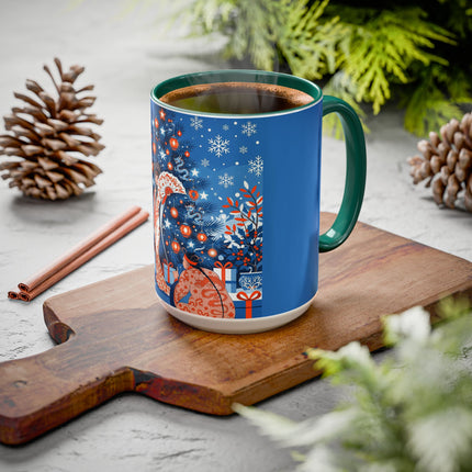 🎋❄️ The Winter Lantern Celebration Colorful Mug – Elegant Asian Christmas Fantasy