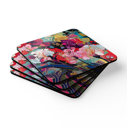 Ethereal Irises Corkwood Coaster Set