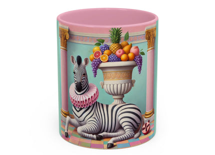Still Life with Zebra, Fruit, and Pink Columns Colorful Mugs (11oz, 15oz)