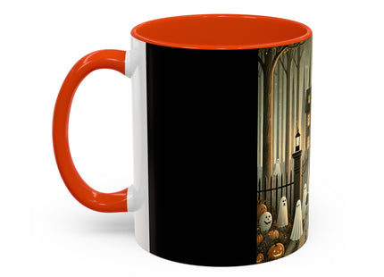 Ghostly Welcome – A Halloween Night Colorful Mugs (11oz, 15oz)