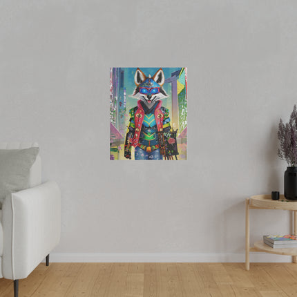 Cyber Hyena Matte Canvas, Stretched, 0.75"