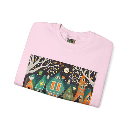Night of the Trick-or-Treating Owlets Unisex Heavy Blend™ Crewneck Sweatshirt