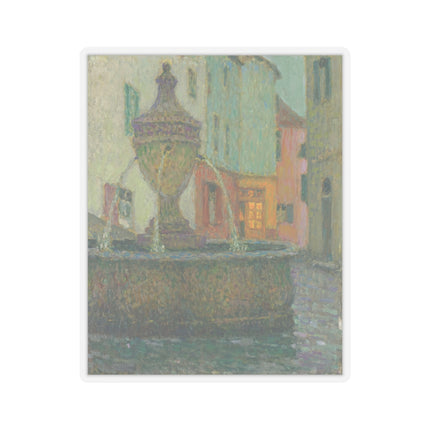 La Fontaine, Saint-Paul De Vence by Henri Le Sidaner Kiss-Cut Stickers (4 Sizes)
