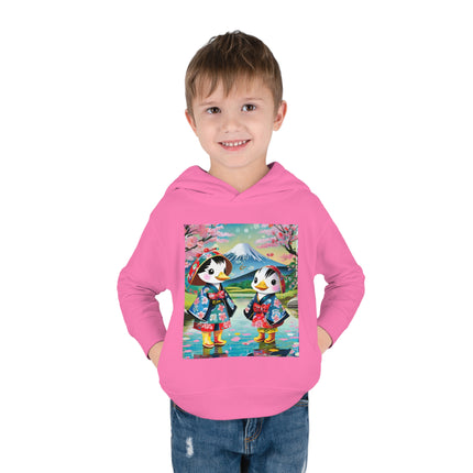 Rainy Day Ducks Toddler Pullover Fleece Hoodie