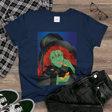 Mirror, Mirror A Witch's Touch Women's Midweight Cotton Tee
