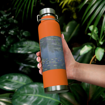Water Lilies by Claude Monet Copper Vacuum Insulated Bottle, 22oz