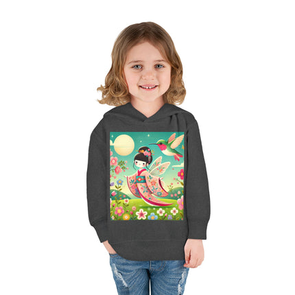 Geisha Fairy and the Hummingbird Blossom Toddler Pullover Fleece Hoodie