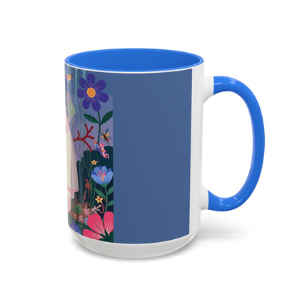 The Lady Of The Enchanted Aquarium Colorful Mugs – Art Deco Aquatic Elegance
