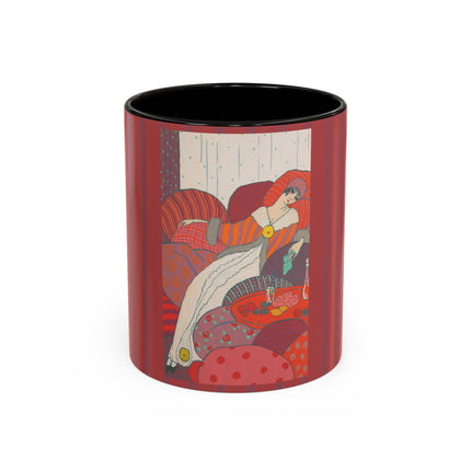 Les Coussins by Georges Lepape Colorful Mugs (11oz, 15oz)