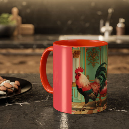 The Salon Rooster Colorful Mugs (11oz, 15oz)