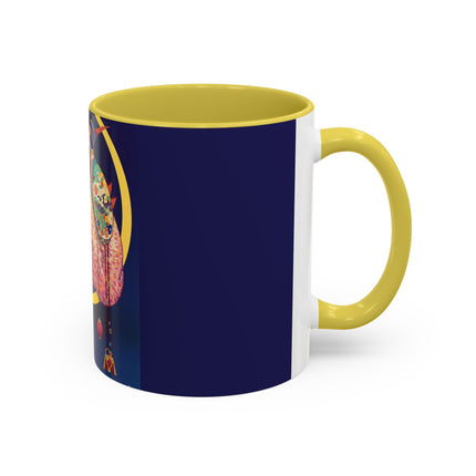 Moonlit Reflections Colorful Mug (11oz, 15oz) – Celestial Elegance, Art Deco Beauty & Dreamy Style