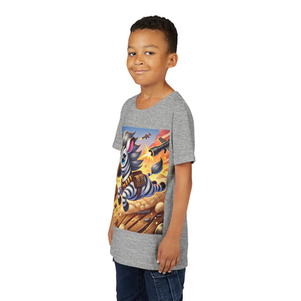 Zebra on the Run Youth Short Sleeve Tee