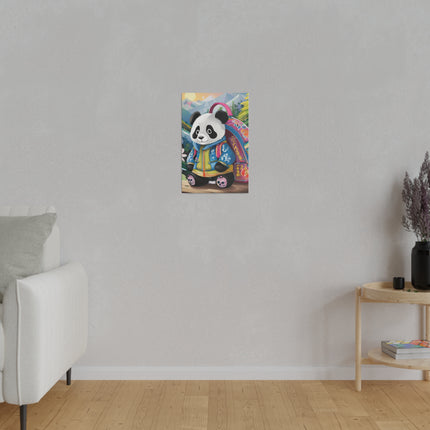 Baby Panda Matte Canvas, Stretched, 0.75"