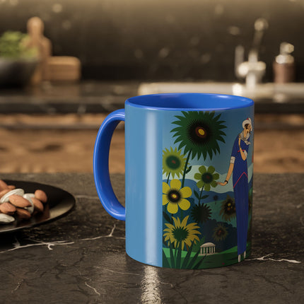The Secret Language Of Flowers Colorful Mugs – Art Deco Botanical Elegance