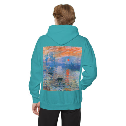 Sunrise by Claude Monet Unisex Garment-Dyed Hoodie