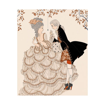 🎭🌸 Gallant Pretense Matte Vertical Poster – Romantic Art Deco Elegance