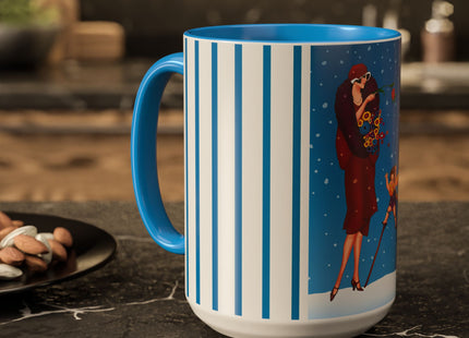 Snowfall & Couture Colorful Mugs (11oz, 15oz)