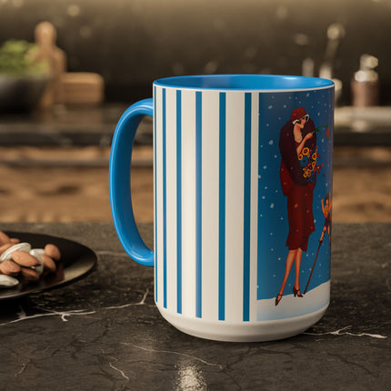 Snowfall & Couture Colorful Mugs (11oz, 15oz)