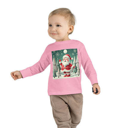 Santa's Joyful Night Toddler Long Sleeve Tee