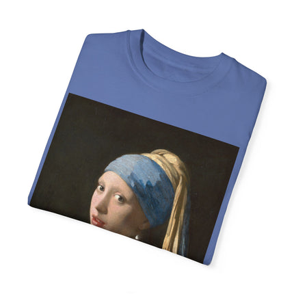 Girl with a Pearl Earring by Johannes Vermeer Unisex Garment-Dyed T-shirt