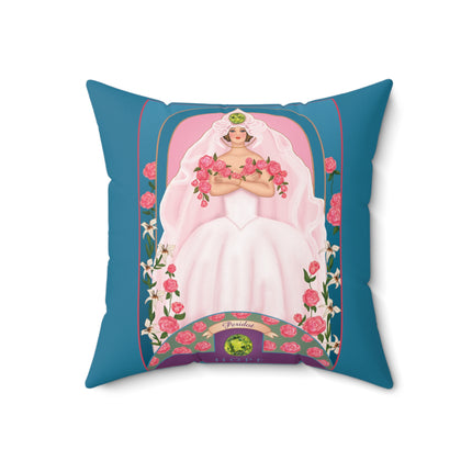 August & Peridot (from the Gem Series) by Sofia Chiostri Spun Polyester Square Pillow