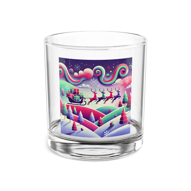Festive Reindeer Flight Rocks Glass, 10oz