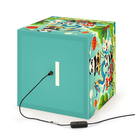 🚲🐼 The Rolling Along Together Light Cube Lamp – Friendship, Fun & Playful Adventure