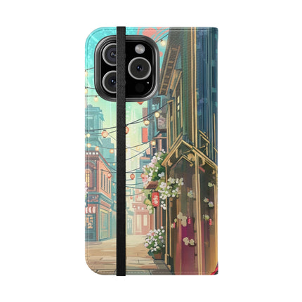 🦝✨ Cybernetic Red Panda Flip Case – Neon Charm & Futuristic Wonder