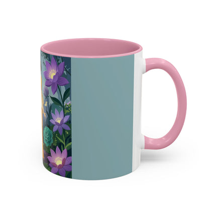 The Lady Of The Moonlit Garden Colorful Mugs – Art Deco Botanical Serenity