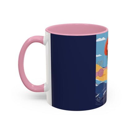 Beachside Promenade Colorful Mugs – Chic Summer Stroll & Coastal Glamour