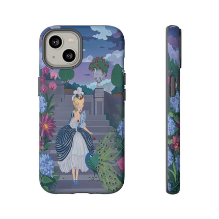 🦚🌸 The Peacock Garden Terrace Phone Case – Art Deco Floral Elegance