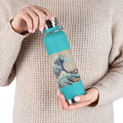The Great Wave off Kanagawa by Katsushika Hokusai Copper Vacuum Insulated Bottle, 22oz