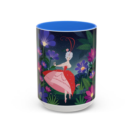Moonlight Waltz Among The Blossoms Colorful Mugs – Art Deco Floral Enchantment