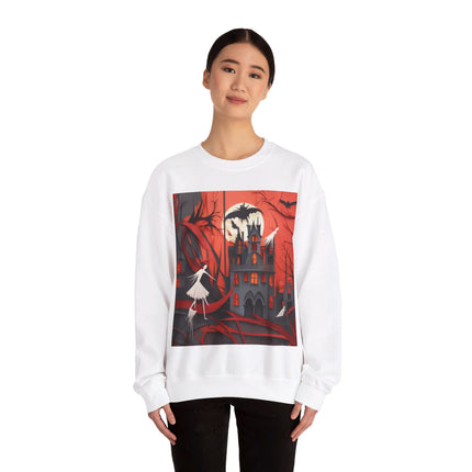 Halloween Night Scene Unisex Heavy Blend™ Crewneck Sweatshirt